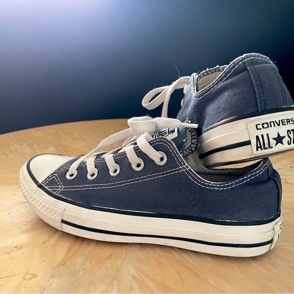 Converse Shoes - Converse All Stars Navy Blue Low Top Sneakers Size 6